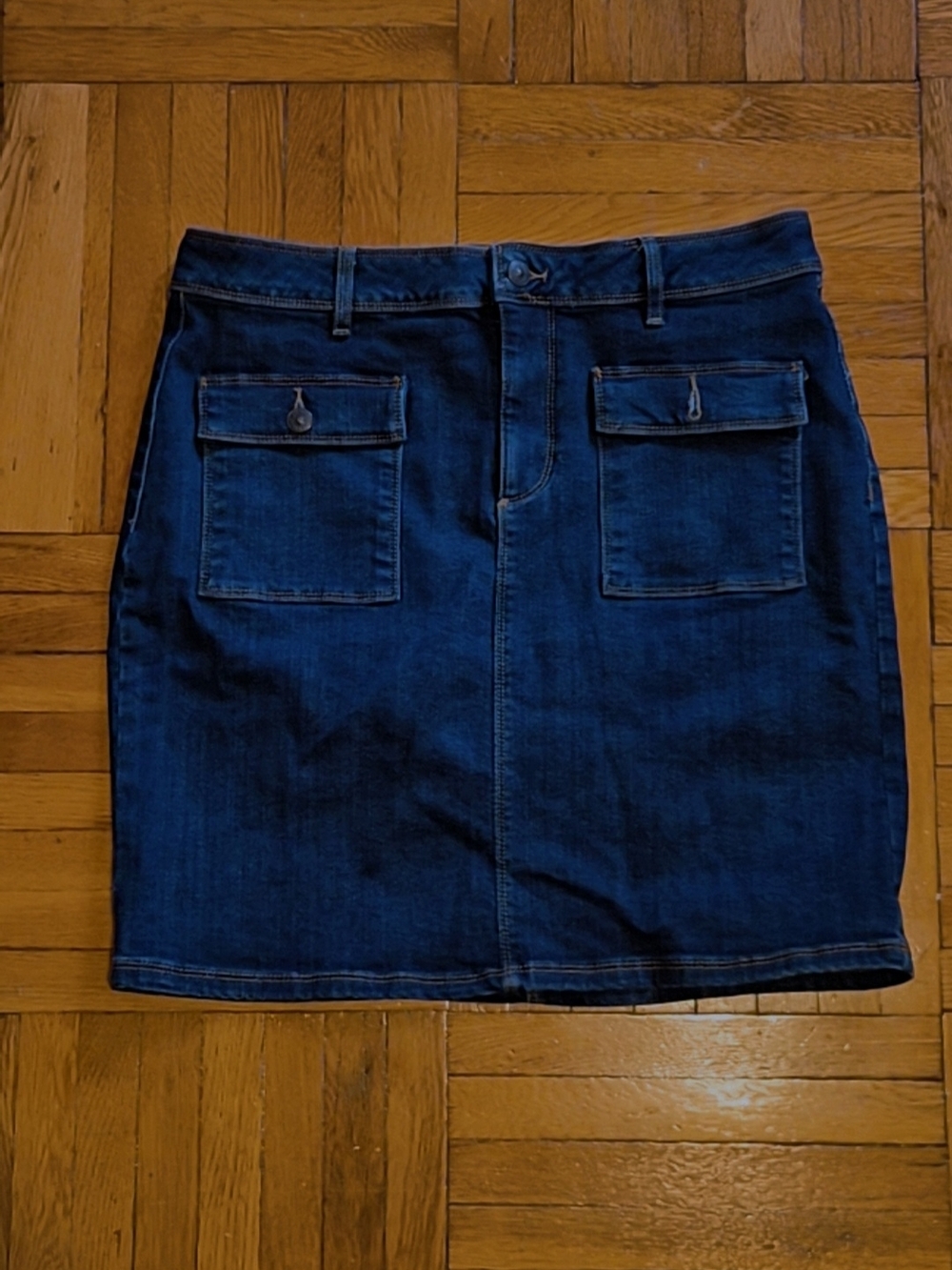 Classic Dark Blue Denim Skirt